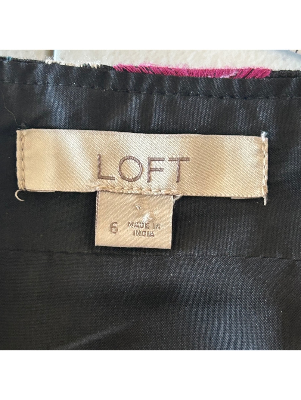 LOFT Coquette Black Floral Embroidered Cotton Mini Skirt Size 6 Soft Academia - Picture 4 of 7